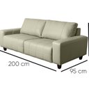 Ver imagem 3 de Sofá 3 Lugares 200cm Miami Couro Tiza Legítimo