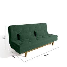 Sofá Cama 3 Lugares em Suede Tokio Yescasa - 3
