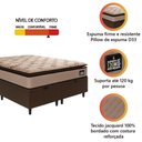 Ver imagem 3 de Cama Box Baú Queen Colchão Espuma D33 Pillow Top Van Gogh 158x198x64cm Marrom