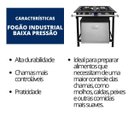 Ver imagem 6 de Fogão Industrial 2 Bocas 30x30 Baixa Pressão P7 com Forno JCN