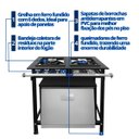 Ver imagem 3 de Fogão Industrial 2 Bocas 30x30 Baixa Pressão P7 com Forno JCN