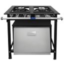 Ver imagem 1 de Fogão Industrial 2 Bocas 30x30 Baixa Pressão P7 com Forno JCN