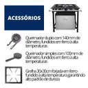 Ver imagem 7 de Fogão Industrial 2 Bocas 30x30 Baixa Pressão P7 com Forno JCN