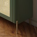 Ver imagem 4 de Buffet Bend 99 cm Porta Sextavada Incolar Musgo com Pé Dourado
