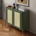 Ver imagem 1 de Buffet Bend 99 cm Porta Sextavada Incolar Musgo com Pé Dourado