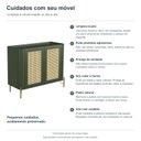 Ver mais imagens de Buffet Bend 99 cm Porta Sextavada Incolar Musgo com Pé Dourado