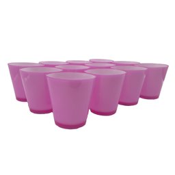 10 Copos Bicolores Cozinha Suco Conjunto de Copos Verde com Branco Dehaus Rosa - 2