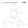 Assento Sanitário Poliester Stylus Excellence Preto P/celite - 2