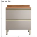 Ver imagem 2 de Balcão MDF 1 Porta e 1 Gaveta 80cm com Tampo Proença Bege/Nogueira/Nude Prime