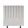Cabeceira Estofada Líbia 100CM Solteiro Suede Cinza Claro - D A DECOR - 2