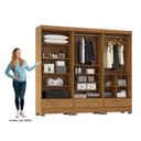 Ver imagem 4 de Closet Modulado 3 Peças 3 Gavetas Smart Versatile Espresso Móveis Bege/Cinamomo