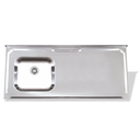 Ver imagem 1 de Pia de Inox 1,00 X 0,53 Lisa Deslocada para Esquerda