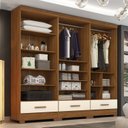 Ver imagem 1 de Closet Modulado 3 Peças 3 Gavetas Smart Versatile Espresso Móveis Bege/Cinamomo/Off White