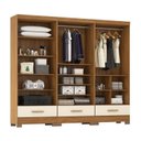 Ver imagem 3 de Closet Modulado 3 Peças 3 Gavetas Smart Versatile Espresso Móveis Bege/Cinamomo/Off White
