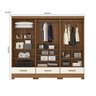 Closet Modulado 3 Peças 3 Gavetas Smart Versatile Espresso Móveis - 6