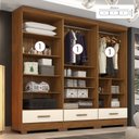 Ver imagem 2 de Closet Modulado 3 Peças 3 Gavetas Smart Versatile Espresso Móveis Bege/Cinamomo/Off White