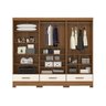 Closet Modulado 3 Peças 3 Gavetas Smart Versatile Espresso Móveis - 5