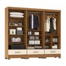 Closet Modulado 3 Peças 3 Gavetas Smart Versatile Espresso Móveis - 3