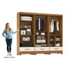 Closet Modulado 3 Peças 3 Gavetas Smart Versatile Espresso Móveis - 4