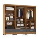 Ver imagem 3 de Closet Modulado 3 Peças 3 Gavetas Smart Versatile Espresso Móveis Bege/Cinamomo/Chumbo