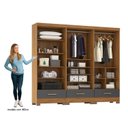Ver imagem 4 de Closet Modulado 3 Peças 3 Gavetas Smart Versatile Espresso Móveis Bege/Cinamomo/Chumbo