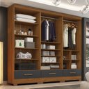 Ver imagem 1 de Closet Modulado 3 Peças 3 Gavetas Smart Versatile Espresso Móveis Bege/Cinamomo/Chumbo