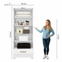 Ver imagem 4 de Closet Modulado 2 Peças 2 Gavetas Smart Versatile Espresso Móveis Branco