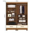Ver imagem 6 de Closet Modulado 2 Peças 2 Gavetas Smart Versatile Espresso Móveis Bege/Cinamomo/Off White