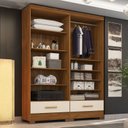Ver imagem 1 de Closet Modulado 2 Peças 2 Gavetas Smart Versatile Espresso Móveis Bege/Cinamomo/Off White