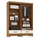 Ver imagem 3 de Closet Modulado 2 Peças 2 Gavetas Smart Versatile Espresso Móveis Bege/Cinamomo/Off White