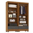 Ver imagem 3 de Closet Modulado 2 Peças 2 Gavetas Smart Versatile Espresso Móveis Bege/Cinamomo/Chumbo