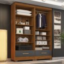 Ver imagem 1 de Closet Modulado 2 Peças 2 Gavetas Smart Versatile Espresso Móveis Bege/Cinamomo/Chumbo