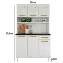 Ver imagem 4 de Cozinha de Aço Compacta Diamante 6 Portas 1 Gaveta Branco 818223 - Telasul