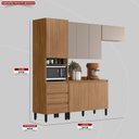 Ver imagem 5 de Cozinha Compacta 5 Portas 1 Porta Basculante 3 Gavetas com Balcão Duplo 2 Portas Lazuli