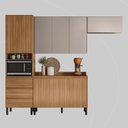Ver imagem 3 de Cozinha Compacta 5 Portas 1 Porta Basculante 3 Gavetas com Balcão Duplo 2 Portas Lazuli