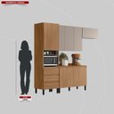 Ver imagem 6 de Cozinha Compacta 5 Portas 1 Porta Basculante 3 Gavetas com Balcão Duplo 2 Portas Lazuli