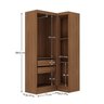 Guarda-roupa Modulado Viena 3 Portas 4 Gavetas 2 Peças Espresso Móveis - 4