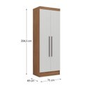 Ver mais imagens de Guarda-Roupa Modulado Viena 3 Portas 4 Gavetas 2 Peças Yescasa Marrom/Nogal/Branco