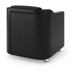 Poltrona para Auditório, Escritório e Salão de Beleza Bege Slk Decor Tyla Preto - 2