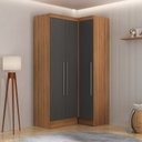 Ver imagem 1 de Guarda-roupa Modulado Viena 3 Portas 4 Gavetas 2 Peças Espresso Móveis