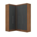 Ver imagem 3 de Guarda-roupa Modulado Viena 5 Portas 4 Gavetas 3 Peças Espresso Móveis