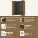 Ver imagem 5 de Conjunto de Guarda-Roupa Modulado 5 Portas 4 Gavetas 3 Peças Viena Yescasa Marrom/Nogal/Grafite