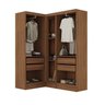 Guarda-roupa Modulado Viena 5 Portas 4 Gavetas 3 Peças Espresso Móveis - 2