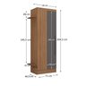 Guarda-roupa Modulado Viena 5 Portas 4 Gavetas 3 Peças Espresso Móveis - 13