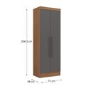 Ver mais imagens de Guarda-roupa Modulado Viena 5 Portas 4 Gavetas 3 Peças Espresso Móveis