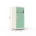 Ver imagem 3 de Lixeira Fast Food 70 Litros Aço - Nk 2001 Nilko Armários Verde Claro