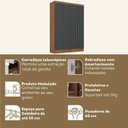 Ver imagem 5 de Conjunto Guarda-Roupa Modulado Viena 4 Portas 4 Gavetas 2 Peças Yescasa Marrom/Nogal/Grafite
