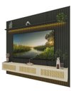 Ver imagem 3 de Conjunto Módulo Home Painel Ripado Nicho Suspenso Palina 230 Cor:Offwhite/Grafite