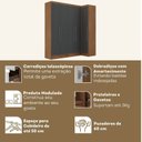 Ver imagem 5 de Conjunto de Guarda-Roupa Modulado 5 Portas 4 Gavetas 2 Peças Viena Yescasa Marrom/Nogal/Grafite