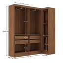 Ver imagem 4 de Conjunto de Guarda-roupa Modulado 5 Portas 4 Gavetas 2 Peças Viena Yescasa